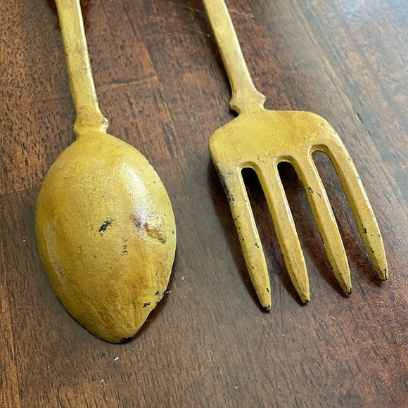 Vintage wrought iron forks spoon set - Picture 8 of 8